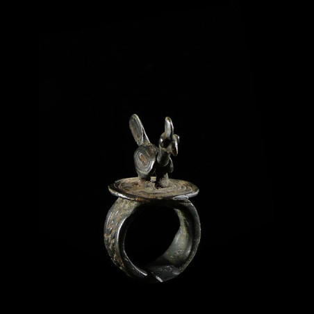 Bague amulette Coq - Lobi - Burkina Faso