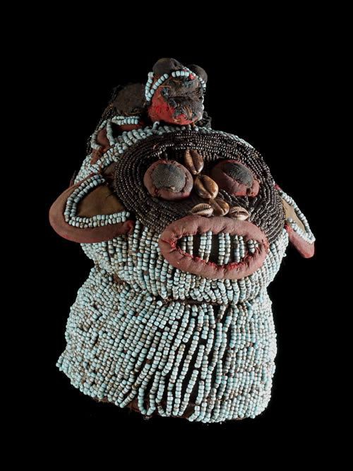 Tête Atwontzen - Bamileke - Cameroun - Perles afrique