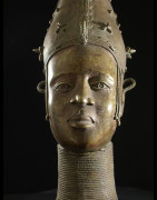 Tete de reine mere en Bronze - Ife - Bini Edo - bronzes du Benin