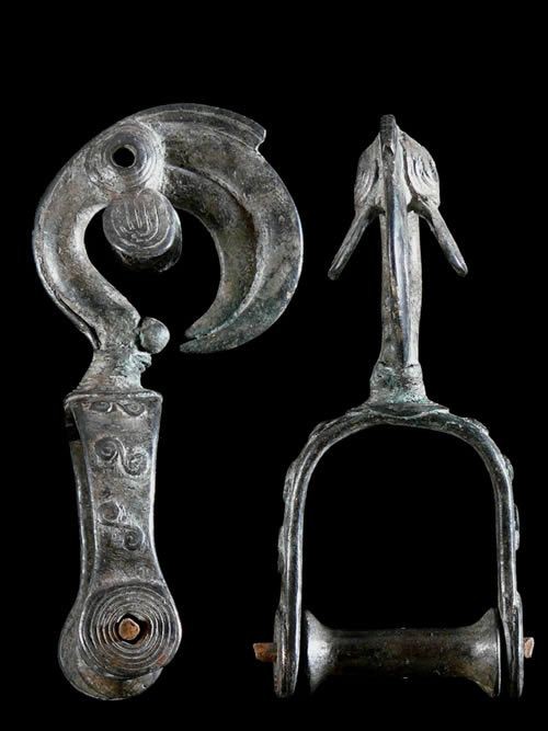 Poulie de metier a tisser en bronze - Bwa - Burkina Faso