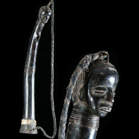 Trompe ou Olifant en bois - Dan / Yacouba - Côte d'Ivoire