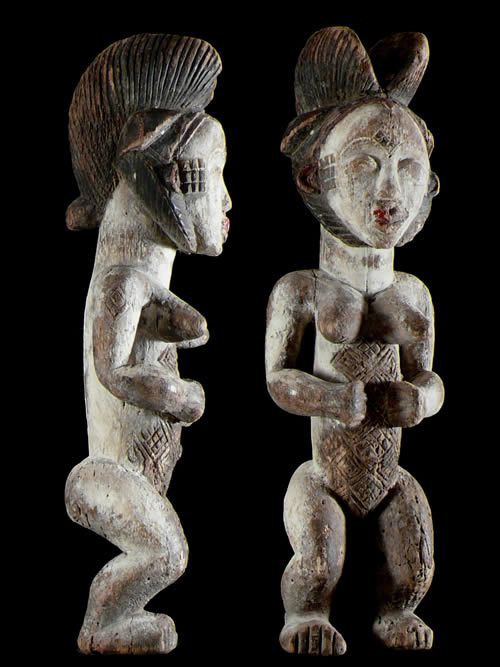 Statuette rituelle feminine - Punu / Pounou - Gabon