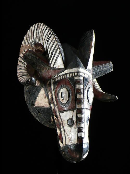 Masque Belier Polychrome - Mossi - Burkina Faso