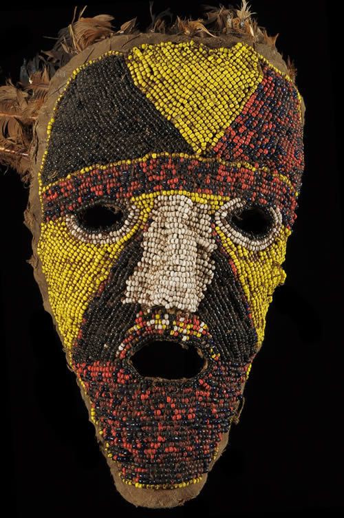 Masque initiatique Marmo en cuir - Iraqw - Tanzanie