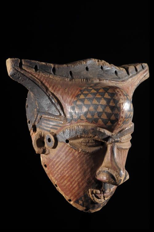 Masque Initiatique polychrome - Kuba / Bakuba - RDC Zaire