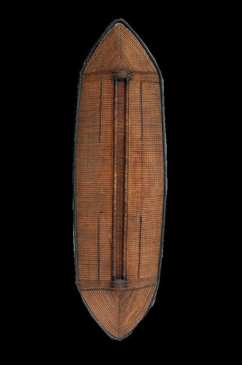 Bouclier en vannerie - Mongo - RDC Zaire