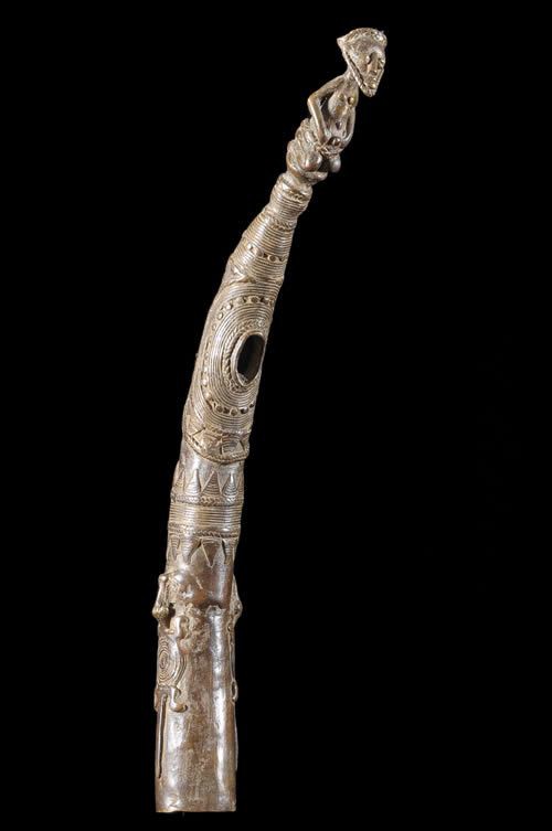 Trompe ou Olifant en Bronze - Senoufo - Côte d'Ivoire
