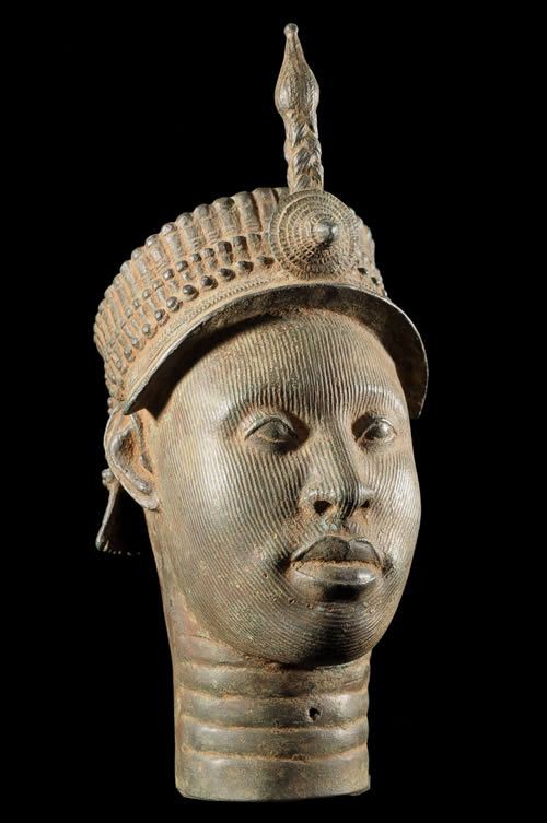 Tete commemorative Oba Bronze Ife - Bini Edo - Nigeria