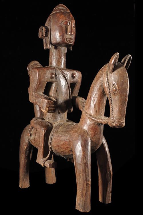 Cavalier et son cheval avec enfant - Bambara - Mali