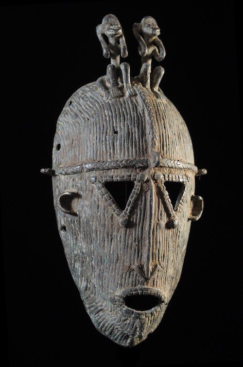 Masque facial en métal - Dogon - Mali