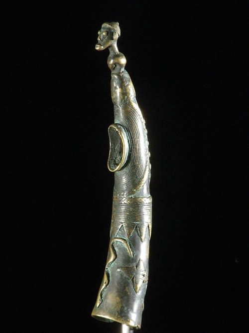 Trompe ou Olifant en bronze - Senoufo - Côte d'Ivoire - Aerophones