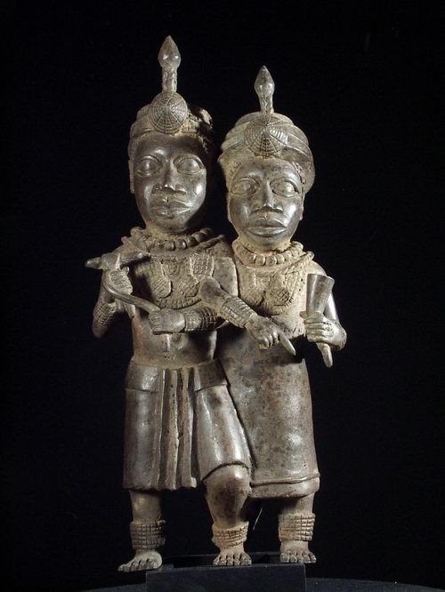 Couple Royal - Bini Edo - Nigeria - Bronzes anciens africains