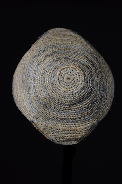 Coiffe Kuba ancienne Laket en raphia - Kuba - RDC Zaire