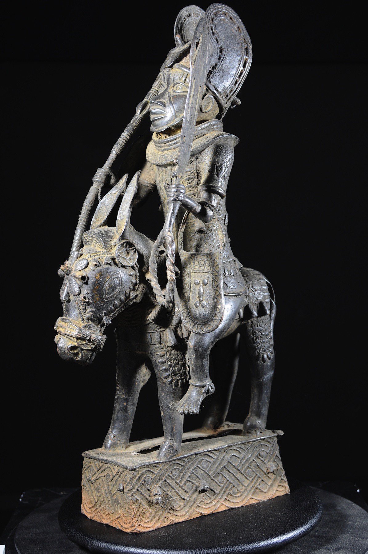 Oba et son cheval - Nigeria - BIni Edo - Bronze cire perdue