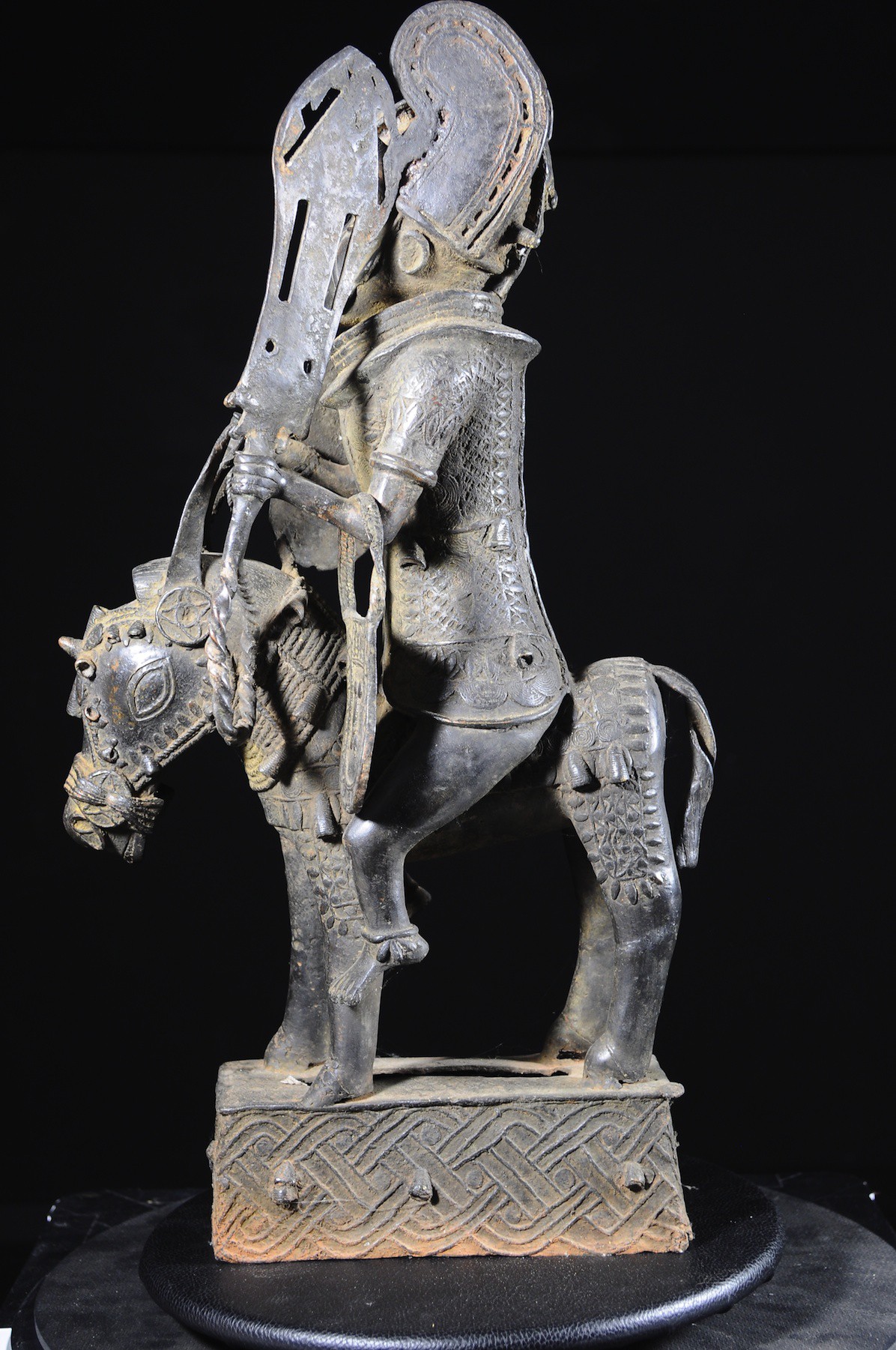 Oba et son cheval - Nigeria - BIni Edo - Bronze cire perdue