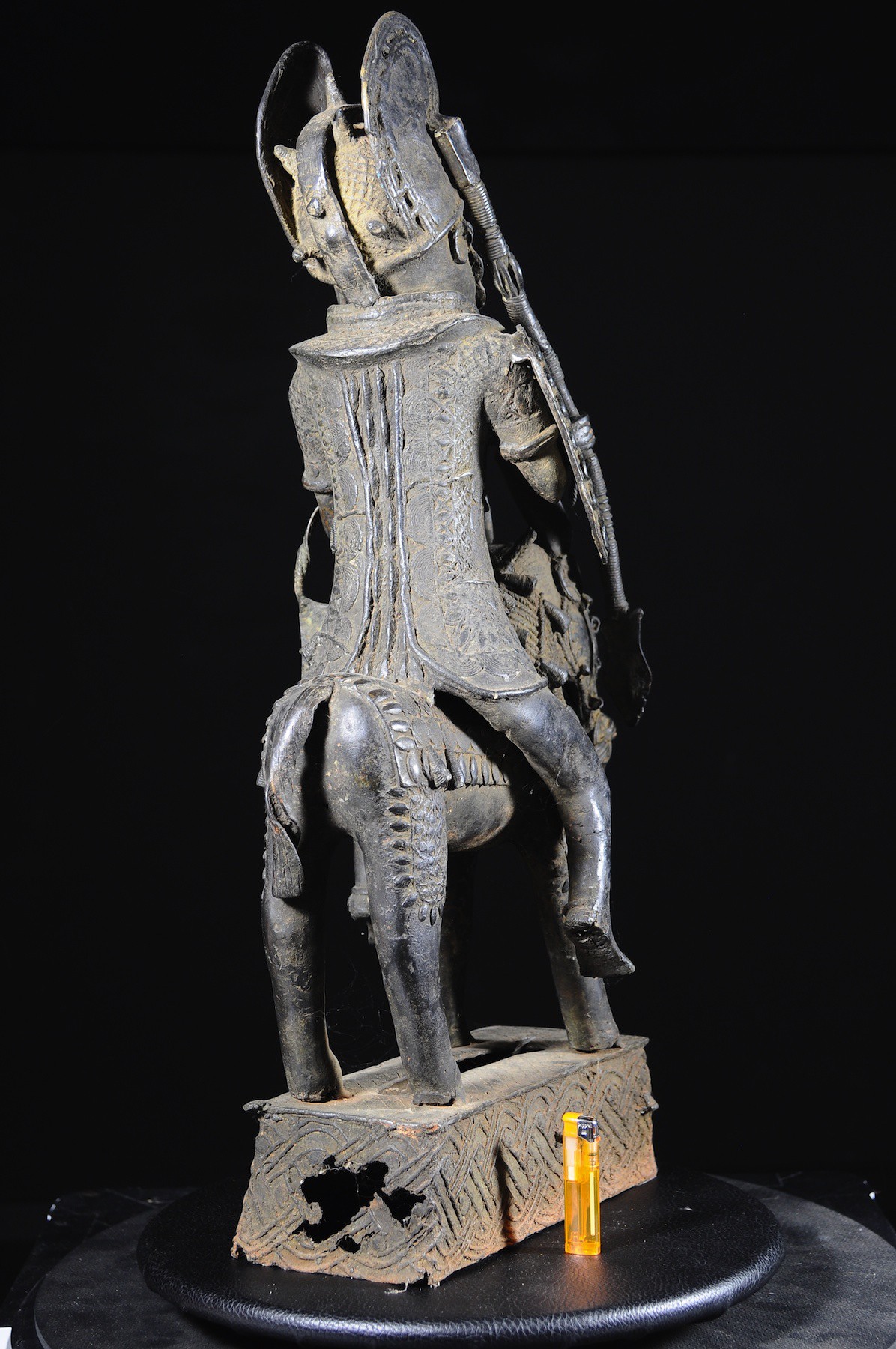 Oba et son cheval - Nigeria - BIni Edo - Bronze cire perdue