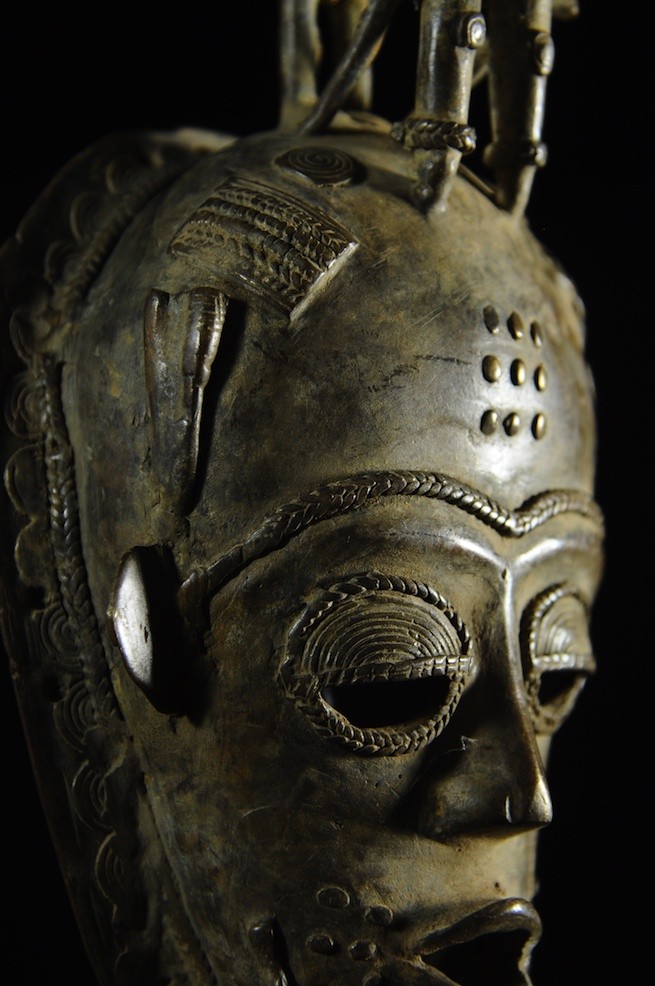 Masque en alliage de metal - Baoule - Cote Ivoire