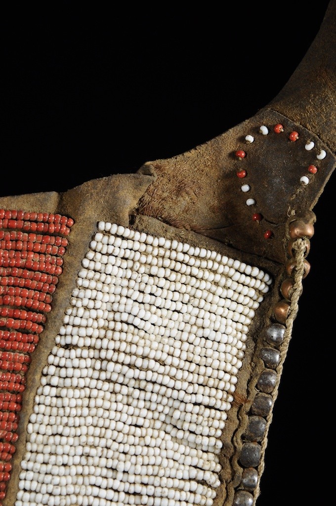 Tablier pagne  en cuir et perles - Toposa - Kenya / Soudan