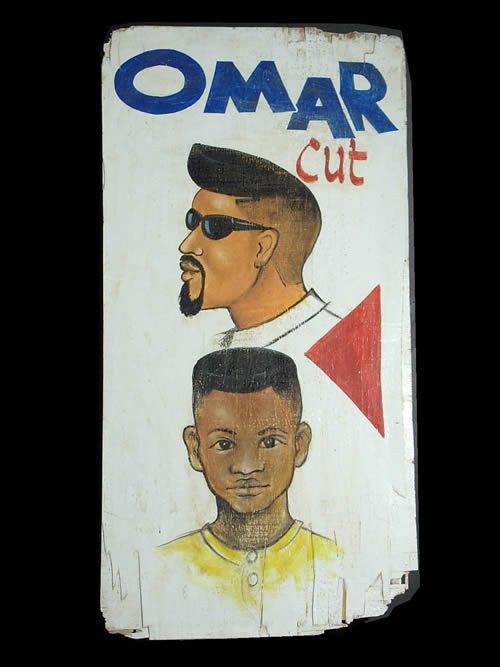 Panneau peint de coiffeur - Lome - Togo - Art populaire