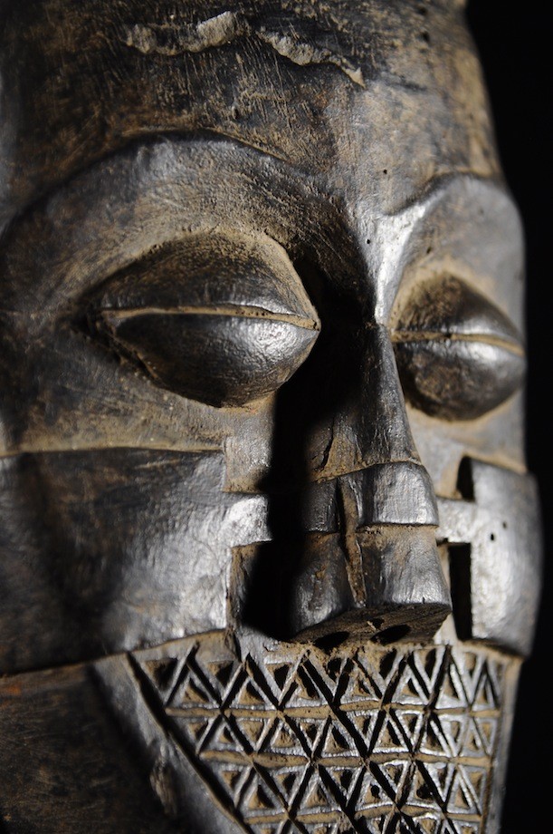 Masque facial funeraire - Lele / Kuba - RDC Zaire