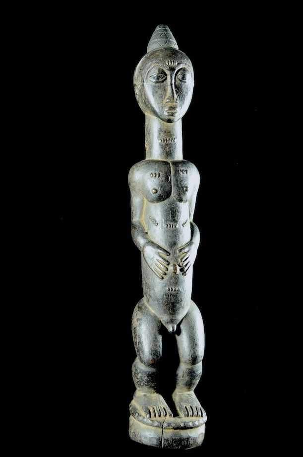 Statue masculine epoux mystique blolo bian - Baoule - Cote D'Ivoire