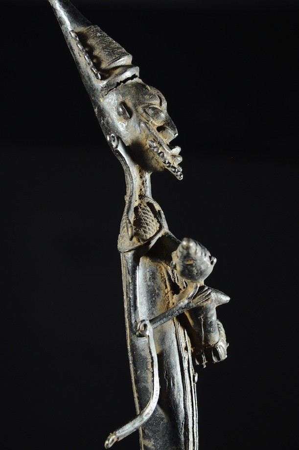 Statuette Edan Maternité de la societe Ogboni - Yoruba Nigeria - Bronzes