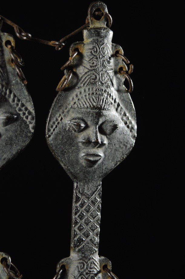 Statuette Edan en paire de la societe Ogboni - Yoruba Nigeria - Bronzes