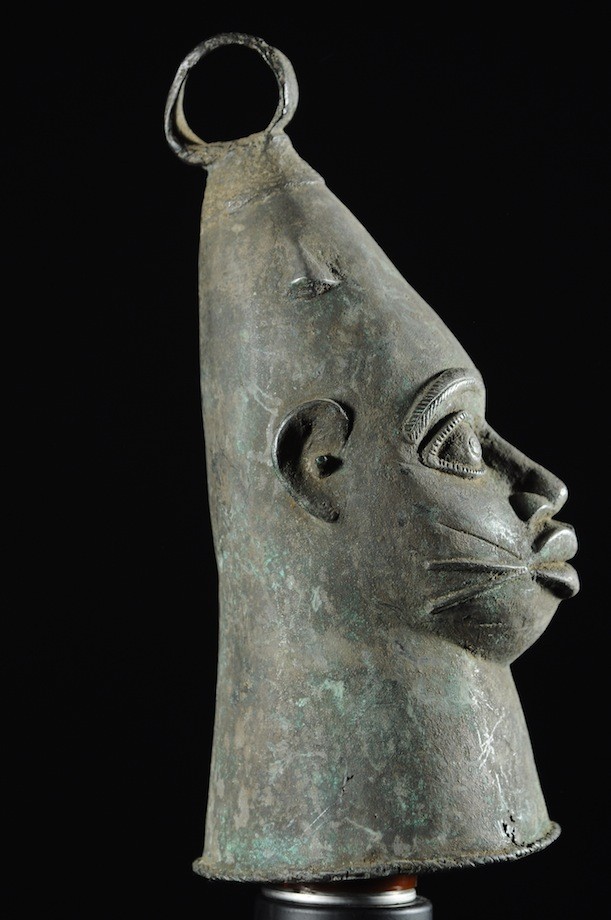 Cloche Gong Ceremonielle - Nigeria - BIni Edo - Bronze cire perdue