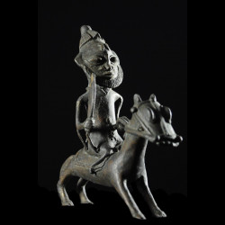 Cavalier en bronze - Nigeria