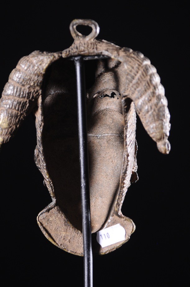 Masque de hanches insigne en bronze - Owo  - Nigeria
