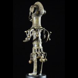 Statuette en alliage de bronze - Verre / Were - Nigeria Cameroun