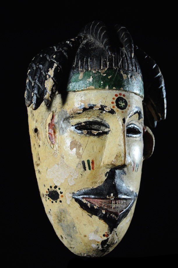 Masque polychrome ancien - Ibibio - Nigeria - masques africains