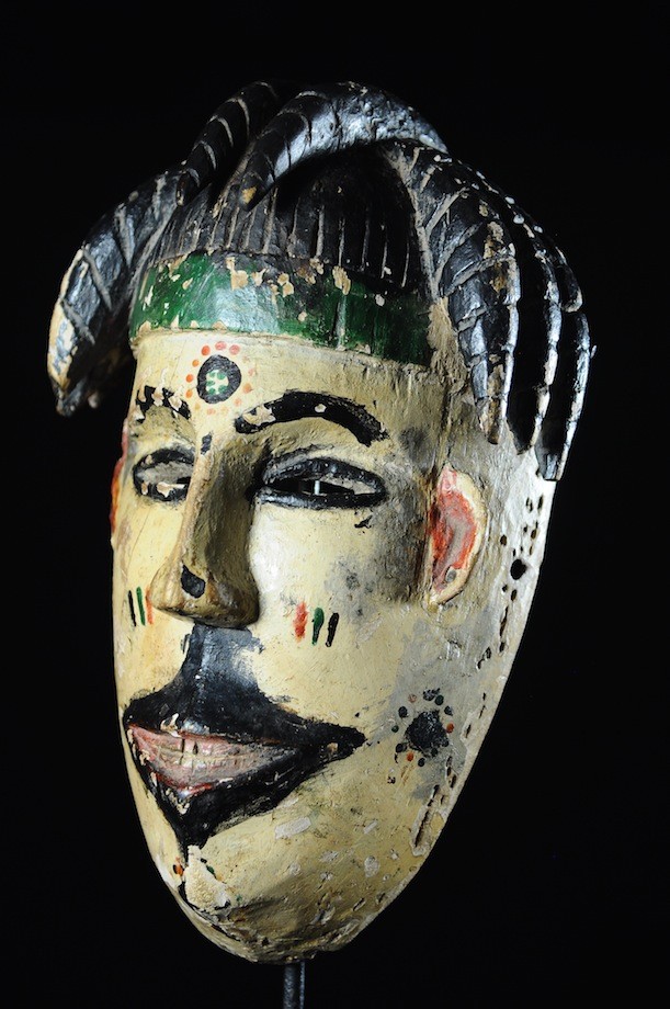 Masque polychrome ancien - Ibibio - Nigeria - masques africains