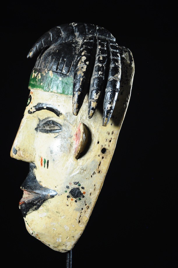 Masque polychrome ancien - Ibibio - Nigeria - masques africains