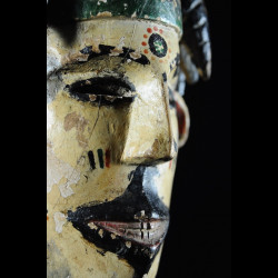 Masque polychrome ancien - Ibibio - Nigeria - masques africains