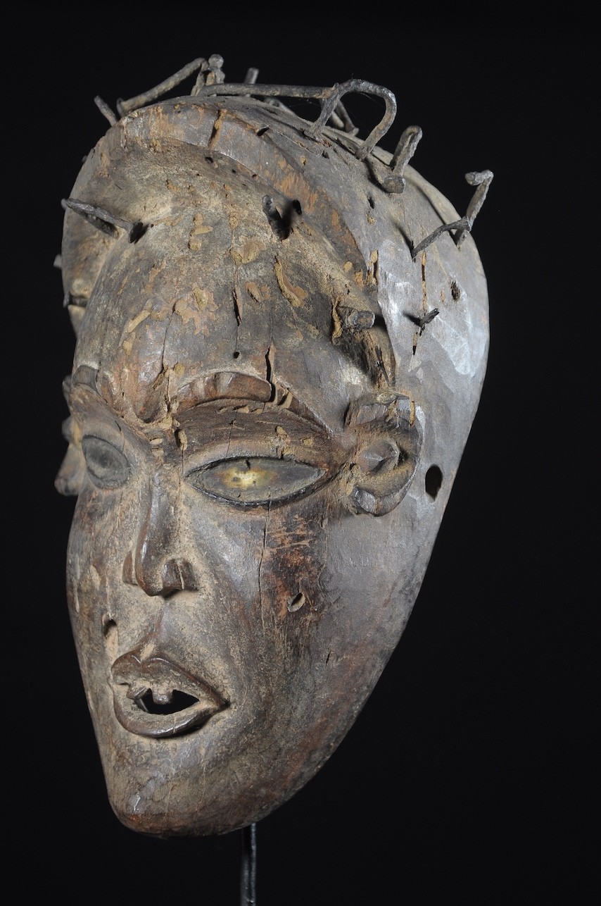 Masque rituel fétiche - Kongo Yombe - Rdc Zaire