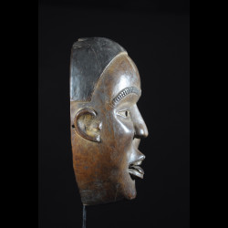 Masque portrait Blanc - Kongo Yombe - RDC Zaire