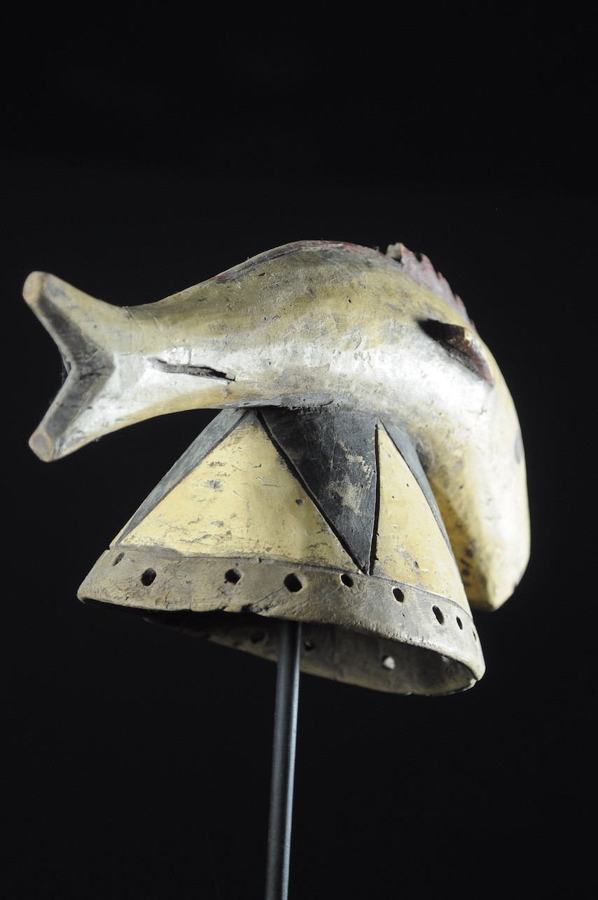 Masque poisson polychrome - Mossi / Gurunsi - Burkina Faso