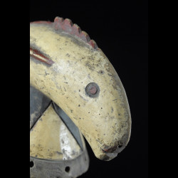 Masque poisson polychrome - Mossi / Gurunsi - Burkina Faso