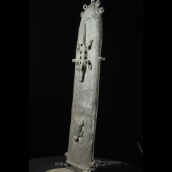 Epée Cérémonielle Bronze et Ivoire Eben - Royaume de Bénin - Nigéria