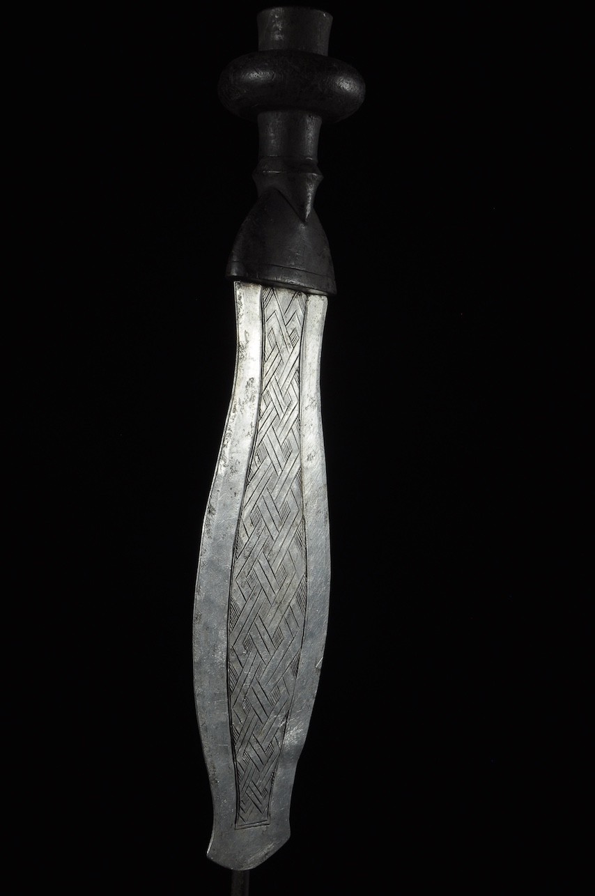 Couteau Glaive Ikul Aluminium - Kuba / Bakuba - Rdc Zaire