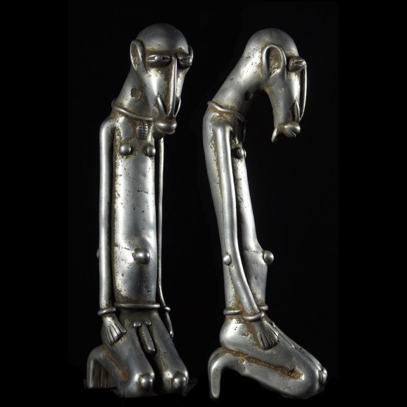 Statue ancetre en aluminium - Dogon - Mali