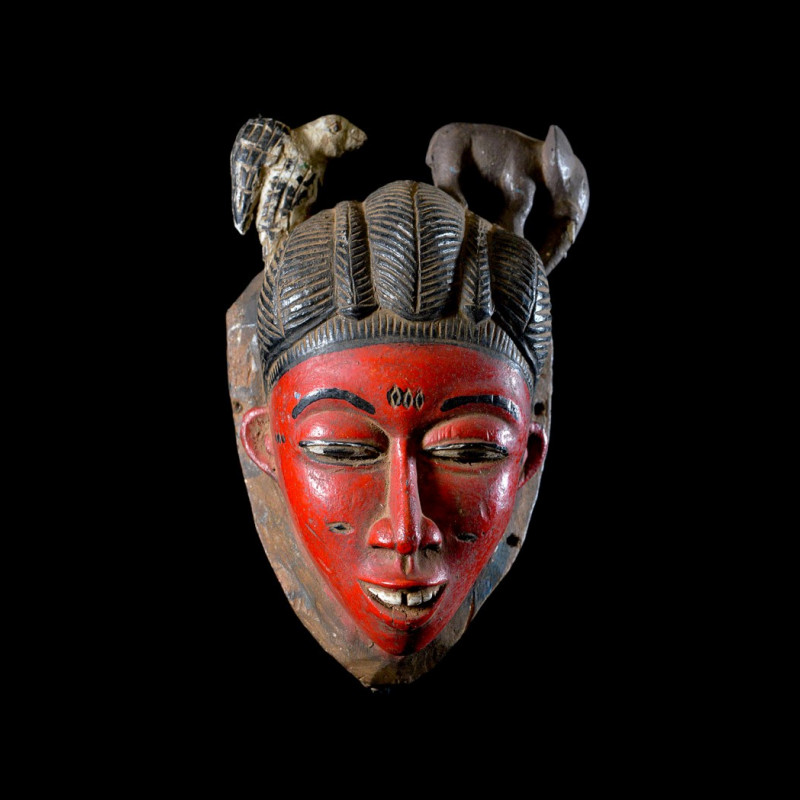 Masque Seli rouge - Gouro - Côte d'Ivoire