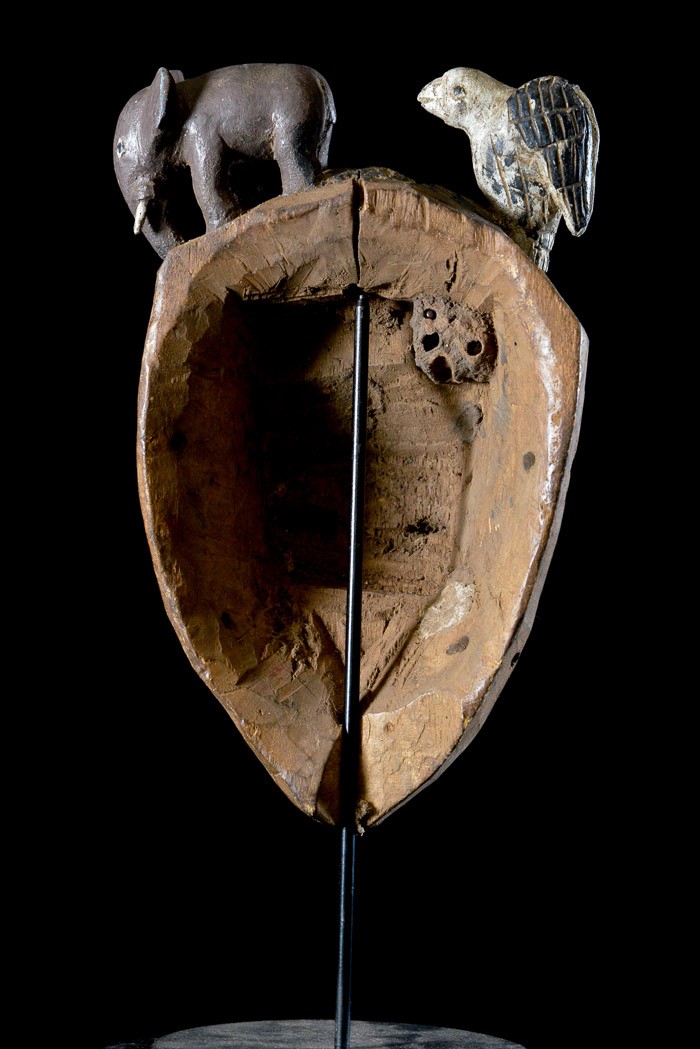 Masque Seli totem rouge - Gouro - Côte d'Ivoire