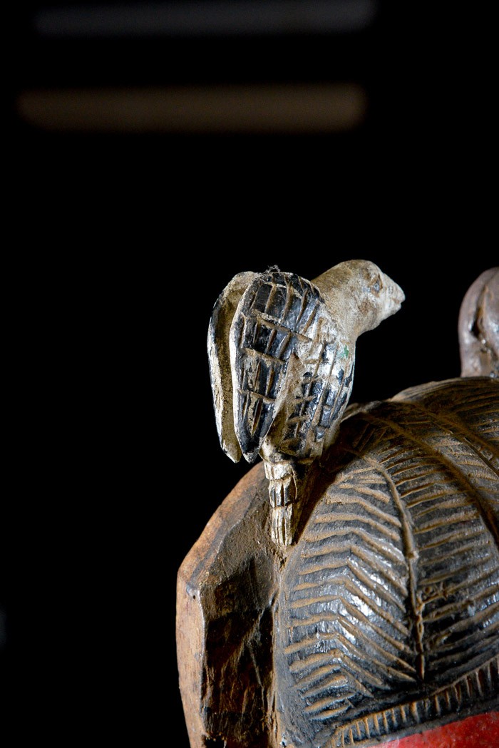 Masque Seli totem rouge - Gouro - Côte d'Ivoire