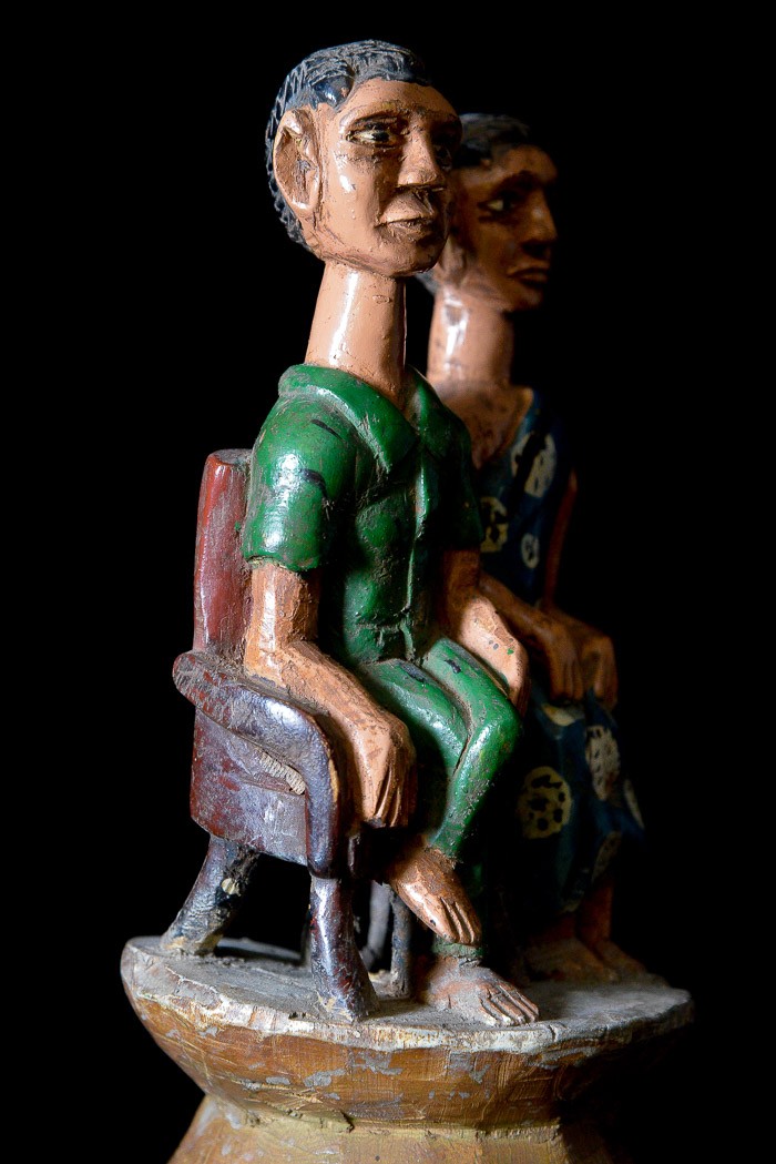 Statue Colon Couple royal - Photo Africaine - Ashanti - Côte d'Ivoire