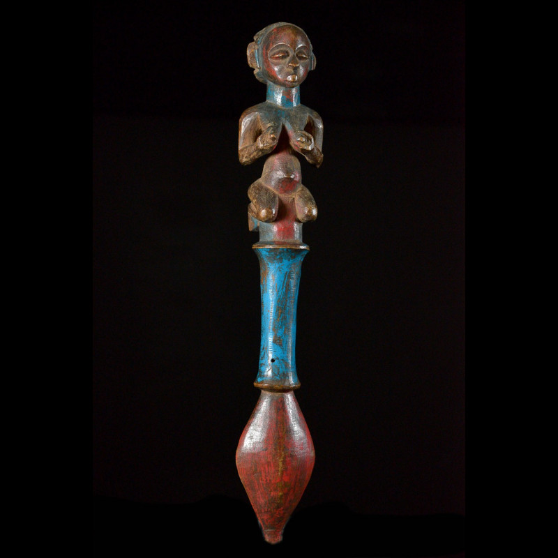 Sceptre de dignitaire polychrome - Hemba - RDC Zaire - Objets de regalia