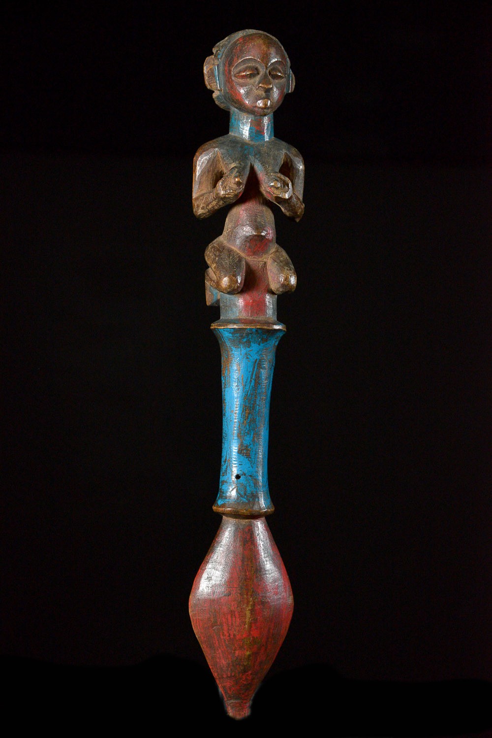 Sceptre de dignitaire polychrome - Hemba - RDC Zaire - Objets de regalia