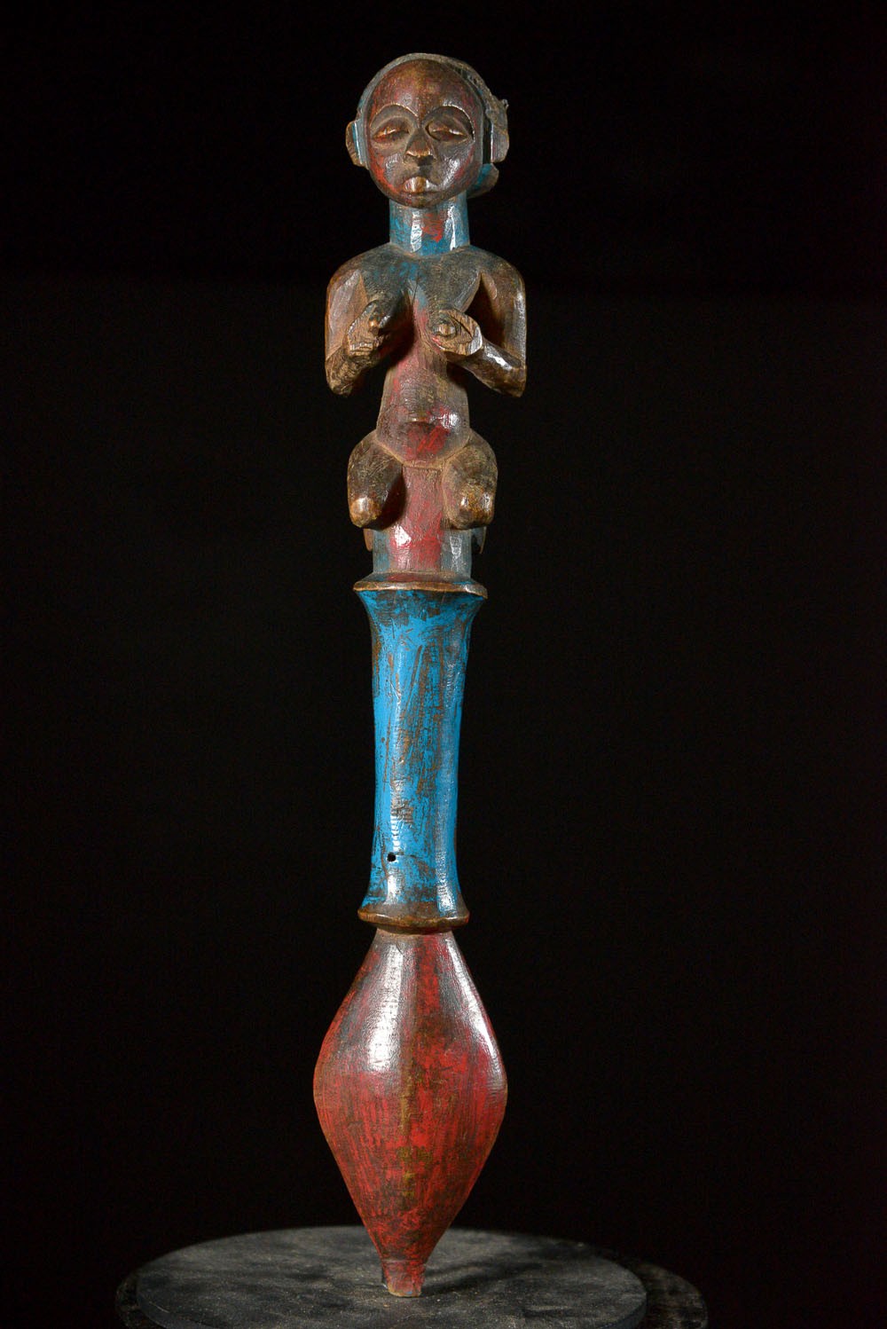 Sceptre de dignitaire polychrome - Hemba - RDC Zaire - Objets de regalia