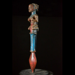 Sceptre de dignitaire polychrome - Hemba - RDC Zaire - Objets de regalia